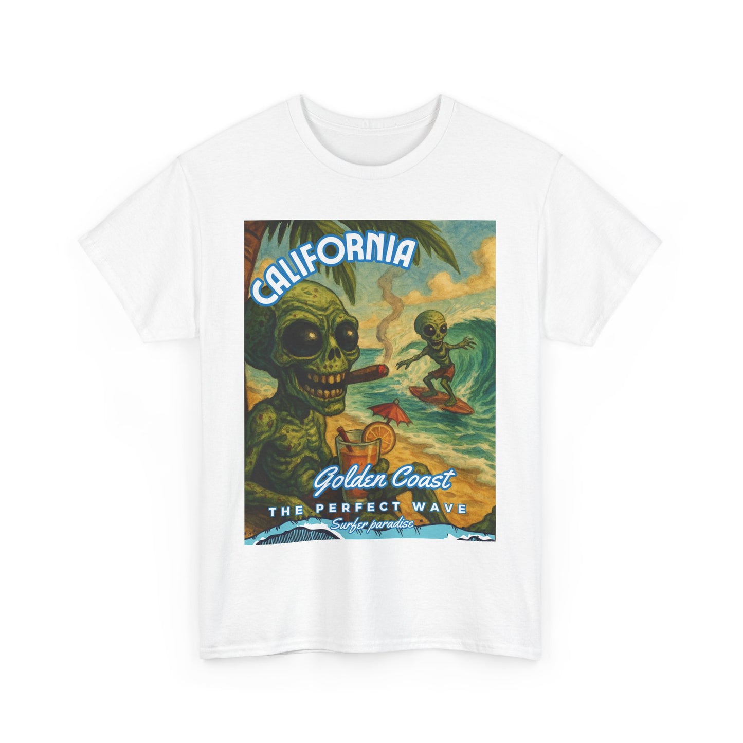 California Surfing Vintage Tee - Perfect Waves Design for Beach Lovers