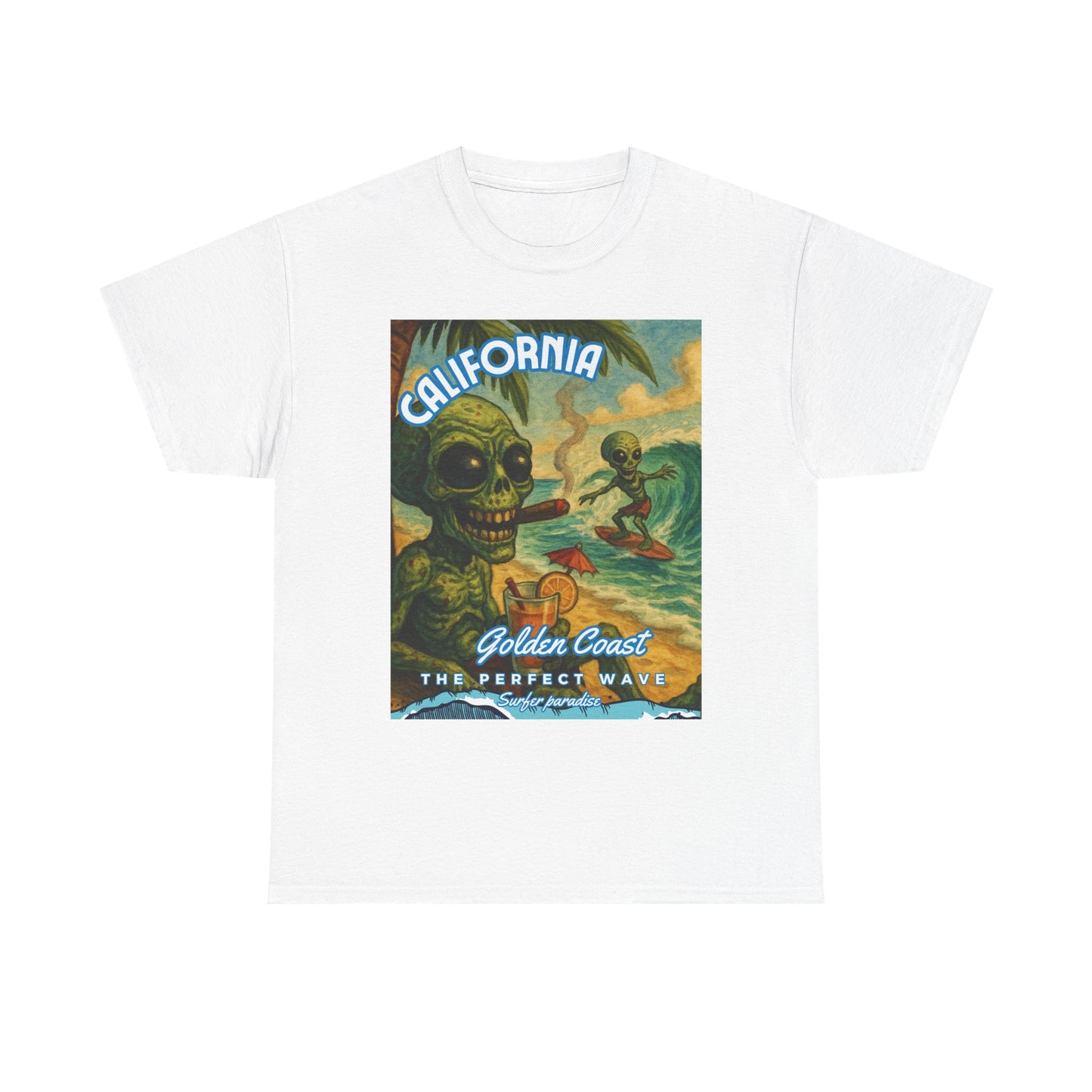 California Surfing Vintage Tee - Perfect Waves Design for Beach Lovers