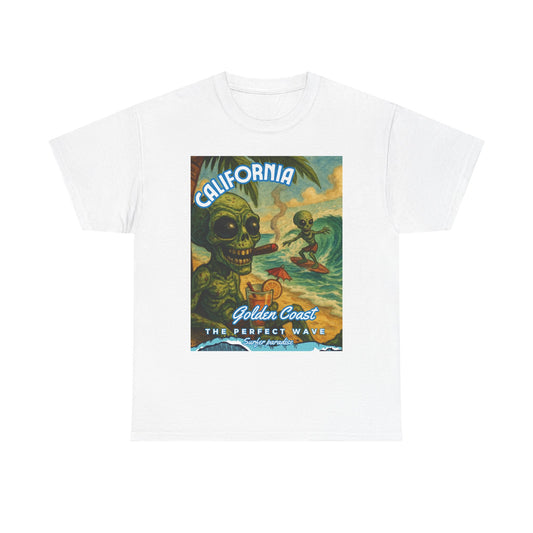 California Surfing Vintage Tee - Perfect Waves Design for Beach Lovers
